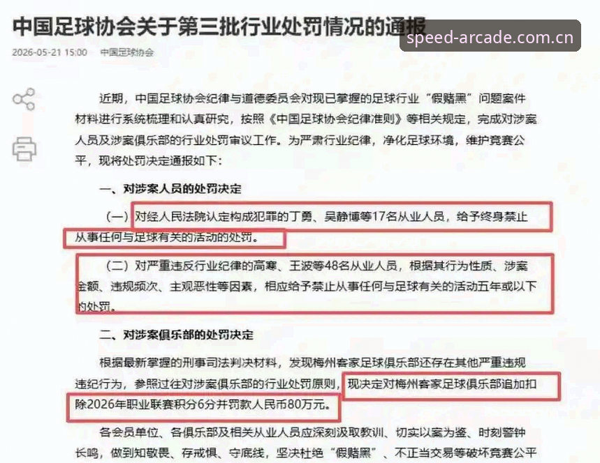 X9B2电玩城 揭秘足协第三批禁足名单:17人终身禁赛背后的行业乱象与深度分析